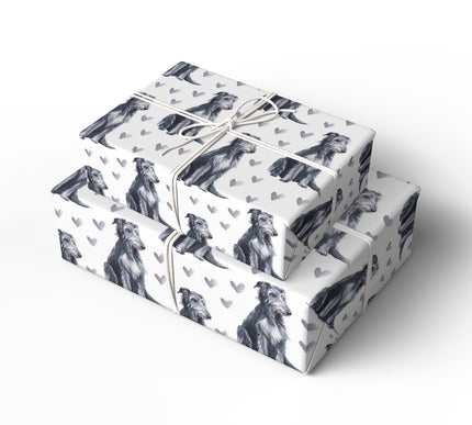 Highland Grace Love – Scottish Deerhound love wrapping paper