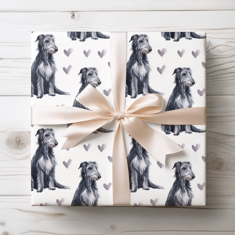 Highland Grace Love – Scottish Deerhound love wrapping paper