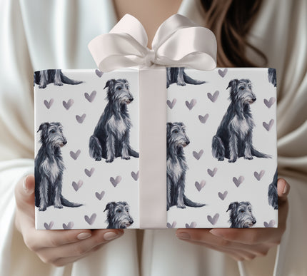 Highland Grace Love – Scottish Deerhound love wrapping paper