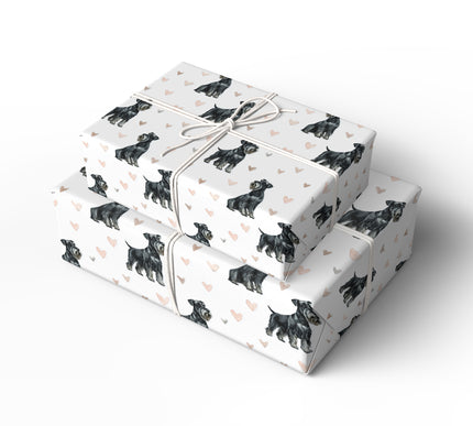 Ironwhisk Haven – Giant Schnauzer watercolor hearts wrapping paper