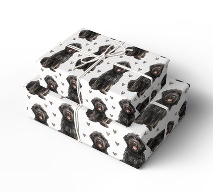 Midnight Pawlace – Black Russian Terrier love wrapping paper