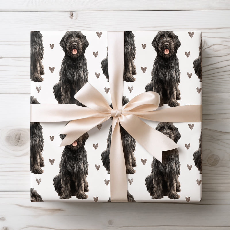Midnight Pawlace – Black Russian Terrier love wrapping paper