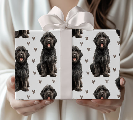 Midnight Pawlace – Black Russian Terrier love wrapping paper