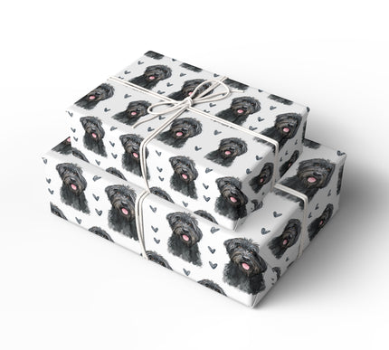 Obsidian Whisklove – Black Russian Terrier wrapping paper