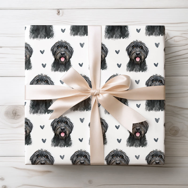 Obsidian Whisklove – Black Russian Terrier wrapping paper