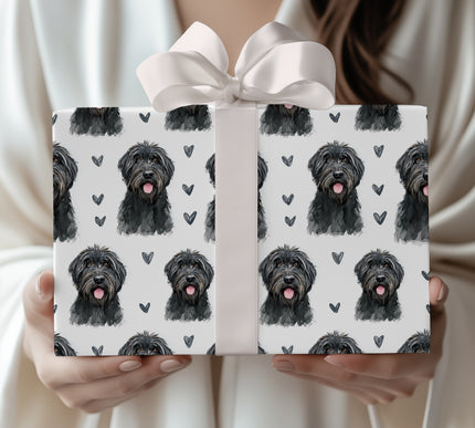Obsidian Whisklove – Black Russian Terrier wrapping paper