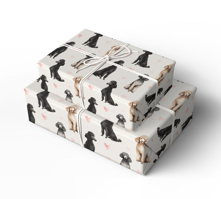Petalcloud Romance – Standard Poodle love wrapping paper