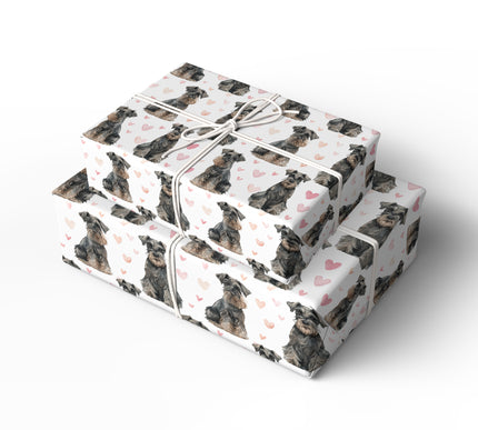 Rosethread Devotion – Standard Schnauzer love wrapping paper