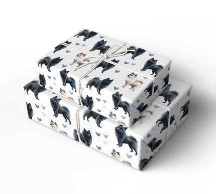 Shadowlove Drift – Schipperke love wrapping paper