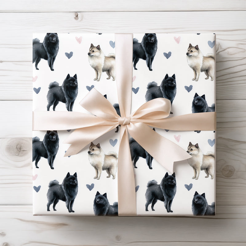 Shadowlove Drift – Schipperke love wrapping paper
