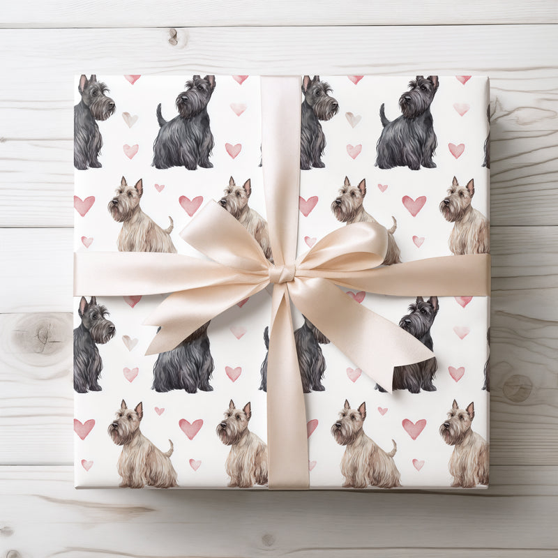 Stonepaw Love – Scottish Terrier love wrapping paper