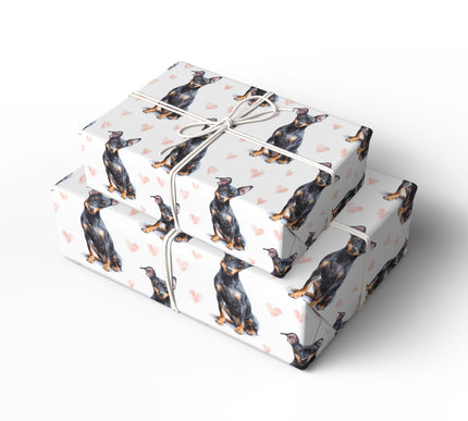 Velvet Paw Reverie – Manchester Terrier love wrapping paper