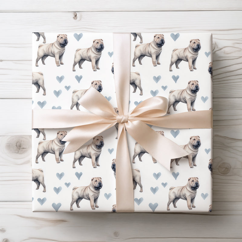 Gentlelove Fold – Shar Pei love wrapping paper