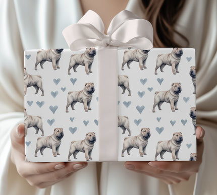Gentlelove Fold – Shar Pei love wrapping paper