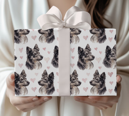 Heartwood Whisper – Mudi Dog love wrapping paper