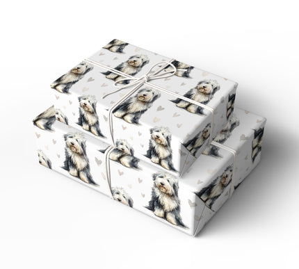 Moonfur Haven – Old English Sheepdog love wrapping paper