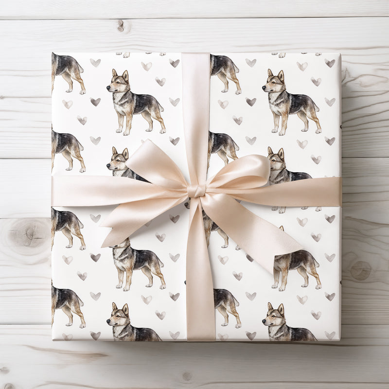 Nordveil Devotion – Swedish Vallhund love wrapping paper