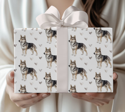 Nordveil Devotion – Swedish Vallhund love wrapping paper
