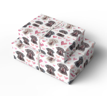 Rosé Guardian – Neapolitan Mastiff love wrapping paper