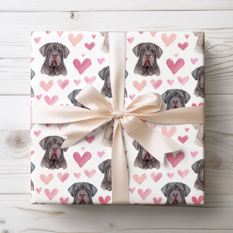 Rosé Guardian – Neapolitan Mastiff love wrapping paper