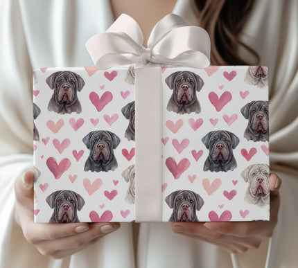 Rosé Guardian – Neapolitan Mastiff love wrapping paper