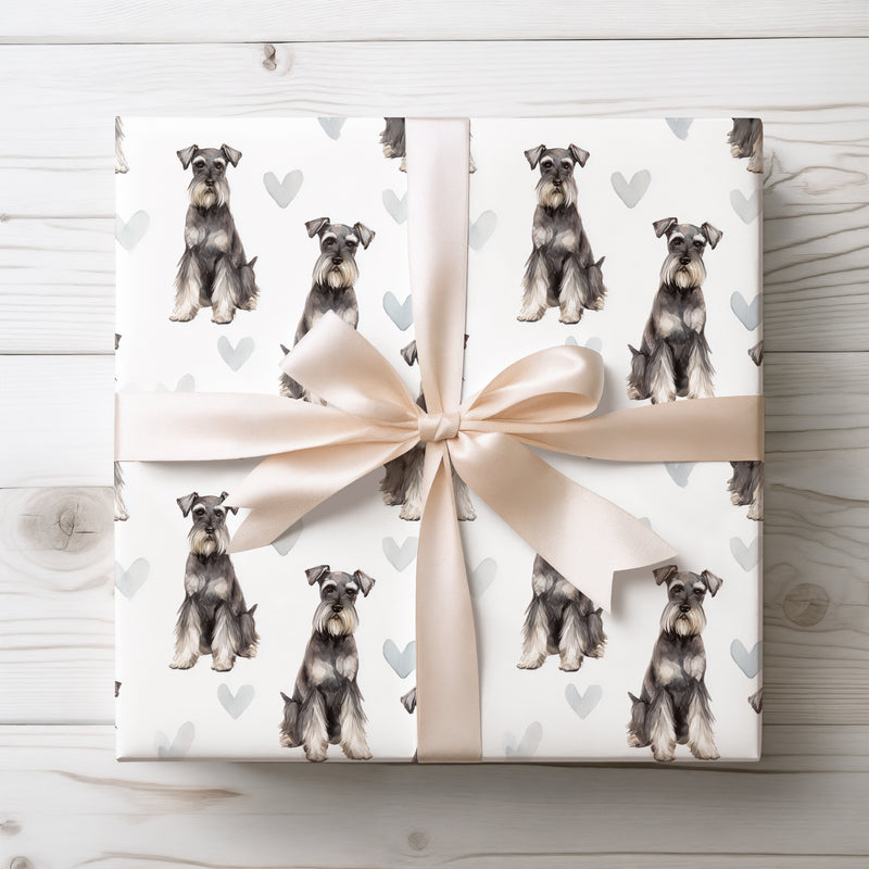 Silverhush Devotion – Standard Schnauzer love wrapping paper