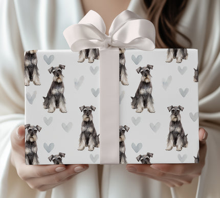 Silverhush Devotion – Standard Schnauzer love wrapping paper