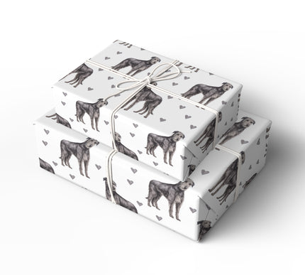 Silverlove Moor – Scottish Deerhound love wrapping paper