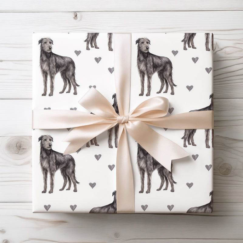 Silverlove Moor – Scottish Deerhound love wrapping paper
