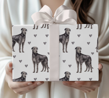 Silverlove Moor – Scottish Deerhound love wrapping paper