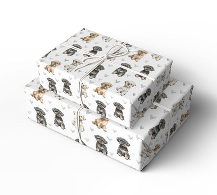 Softlove Paws – Schnoodle love wrapping paper