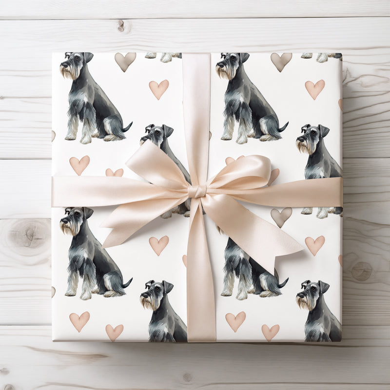 Steelwhisper Devotion – Standard Schnauzer love wrapping paper