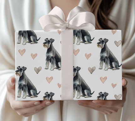 Steelwhisper Devotion – Standard Schnauzer love wrapping paper