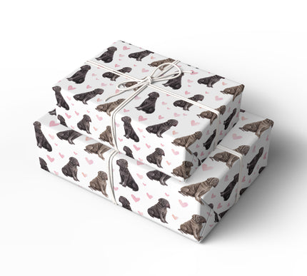 Tender Titan Rose – Neapolitan Mastiff love wrapping paper