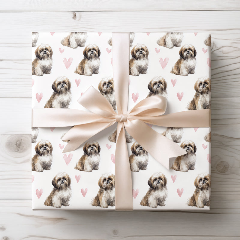 Cloudlove Bliss – Shih Tzu love wrapping paper