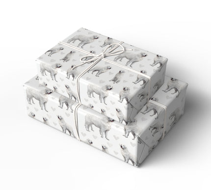 Ivory Guardian – Kuvasz Love Pattern wrapping paper