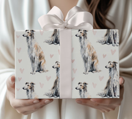 Ivorywind Romance – Silken Windhound love wrapping paper