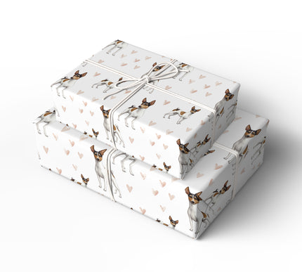 Petalstep Devotion – Toy Fox Terrier love wrapping paper