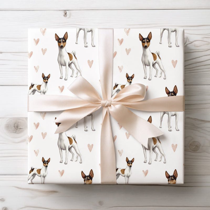Petalstep Devotion – Toy Fox Terrier love wrapping paper