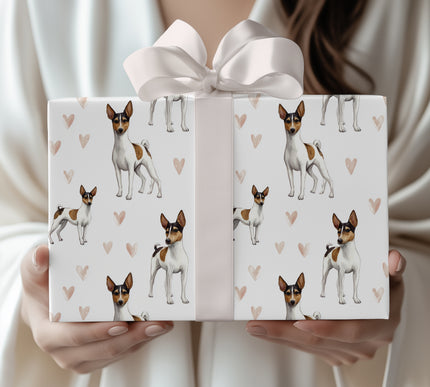 Petalstep Devotion – Toy Fox Terrier love wrapping paper