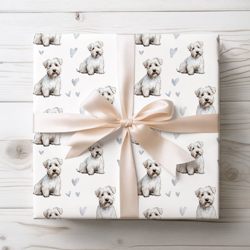Softwhitelove – Sealyham Terrier love wrapping paper