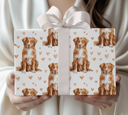 Amber Heartcall – Nova Scotia Duck Tolling Retriever love wrapping paper