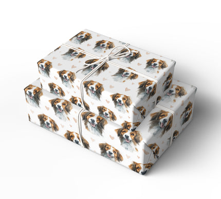 Amberjoy – Kooikerhondje Love Pattern wrapping paper