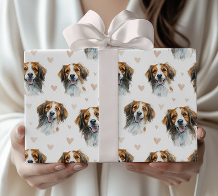 Amberjoy – Kooikerhondje Love Pattern wrapping paper
