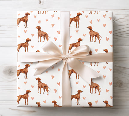 Charming Redbone Coonhound wrapping paper with a detailed watercolor dog illustration and subtle “love” lettering throughout the design. Bright white background with a seamless repeat pattern, perfect for dog lovers, romantic gifts, special celebrations, and everyday wrapping. High-quality wrapping paper with a soft, affectionate pet-inspired style. 