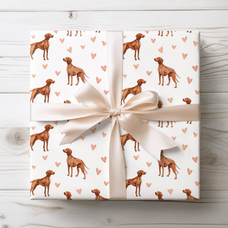 Amberlove Trail – Redbone Coonhound love wrapping paper