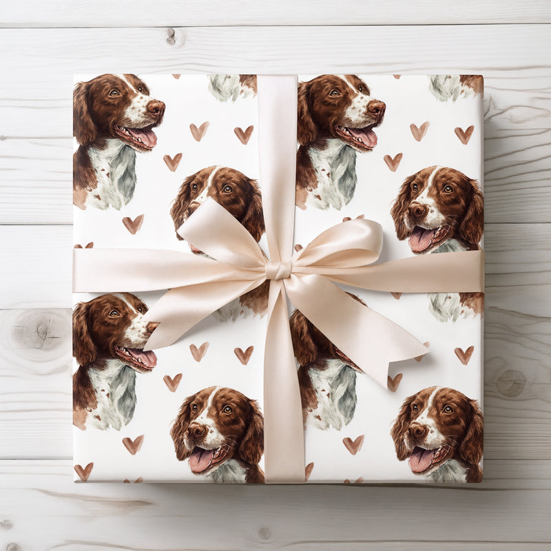 Chestnut Tidekiss – Romantic American Water Spaniel Portrait wrapping paper