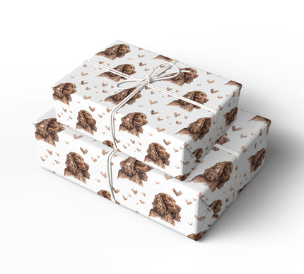 Chestnutvale Romance – Sussex Spaniel love wrapping paper