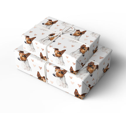 Copperleaf Devotion – Smooth Fox Terrier love wrapping paper