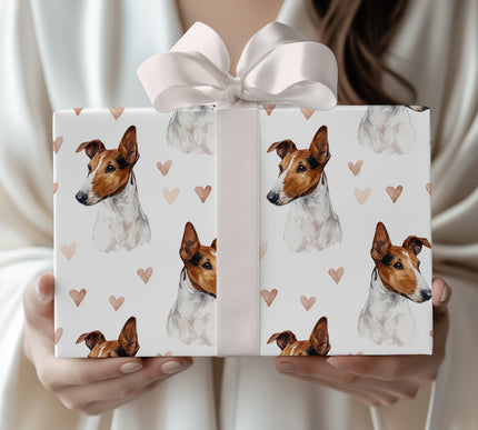 Copperleaf Devotion – Smooth Fox Terrier love wrapping paper
